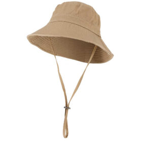 Sarlini bucket hat with adjustable strap brown