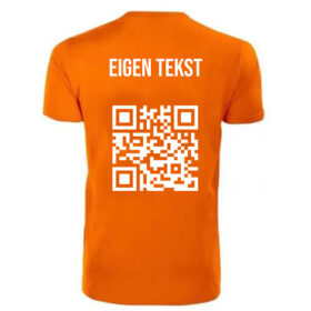 Unisex Orange T-shirt - Custom Text and QR Code