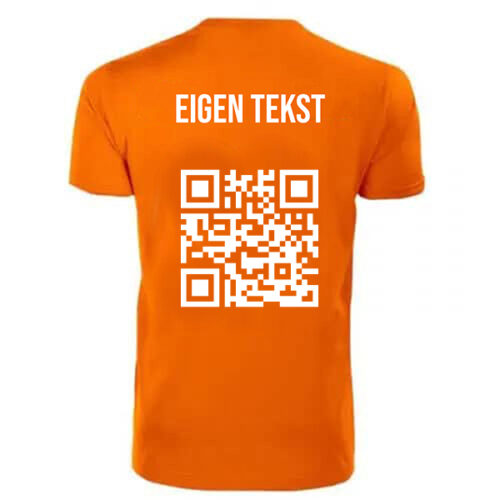 Unisex Orange T-shirt - Custom Text and QR Code