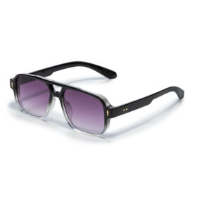 Pilot sunglasses classic black/transparent - With purple lenses