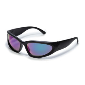 Sunglasses sporty model black - With blue/purple lenses