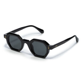 Sunglasses round corners thick frame - Black
