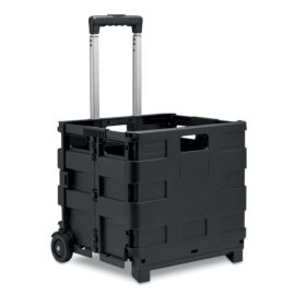 Shopping crate with handle foldable black