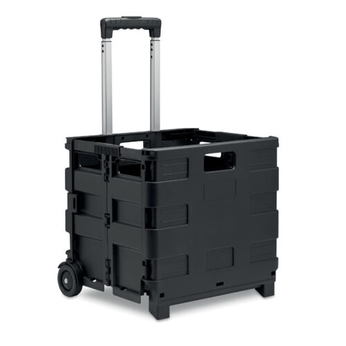 Shopping crate with handle foldable black