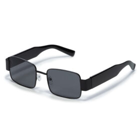 Rectangular Black Sunglasses - With Black Lenses