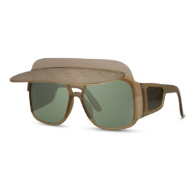 Green sunglasses with sun visor
