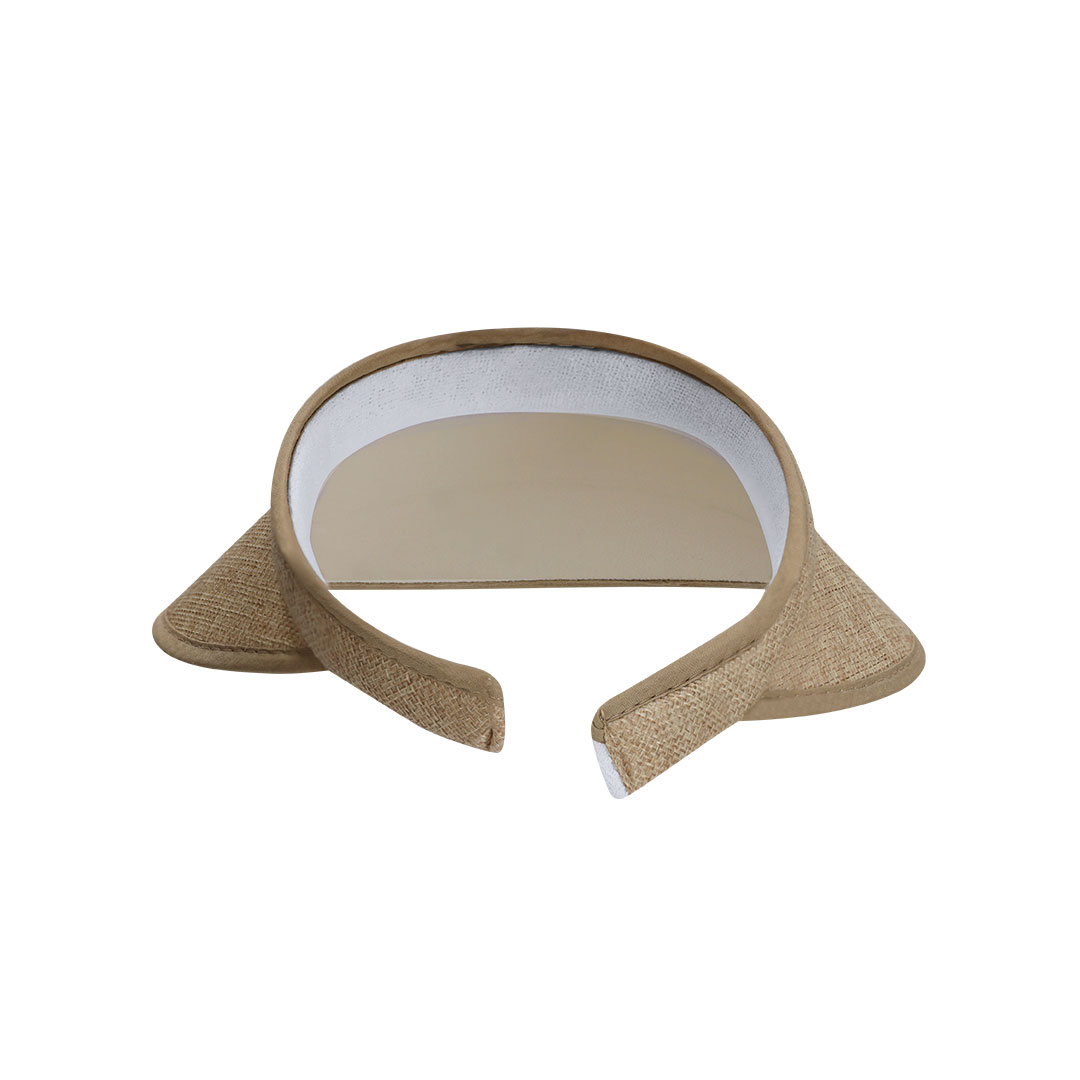 Sun visor with brown fabric cover - Image 4