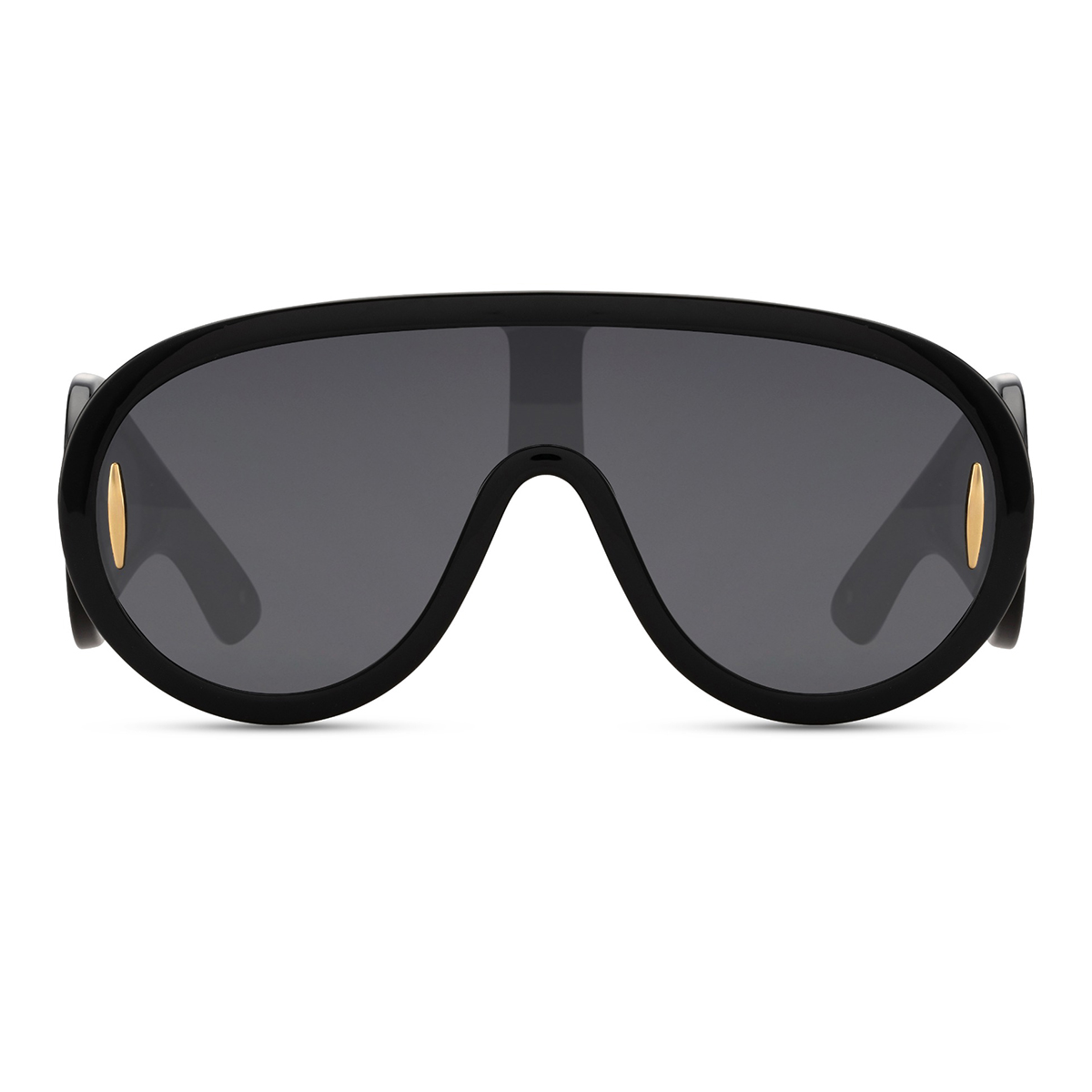 Futuristic pilot goggles with side lenses - Black lenses - Image 2