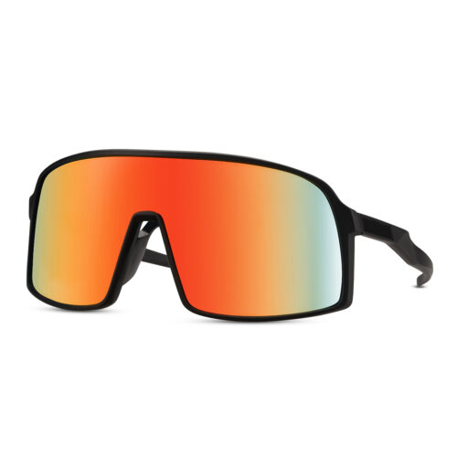 Black sports sunglasses – Orange lenses