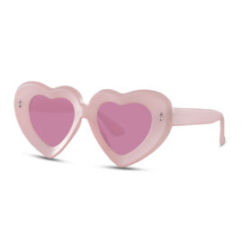 Heart-shaped sunglasses pink - With pink lenses