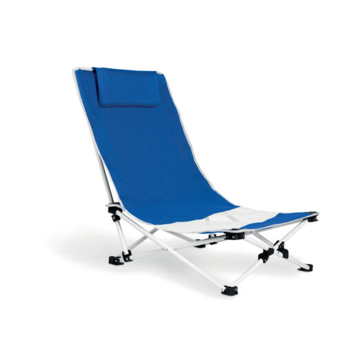 Comfortable camping chair with neck pillow - Blue