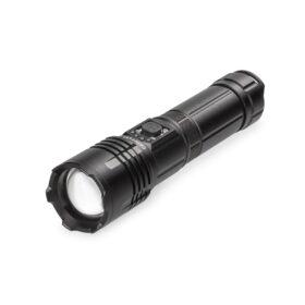 Campfest rechargeable LED flashlight with SOS mode 5000 mAh - Black