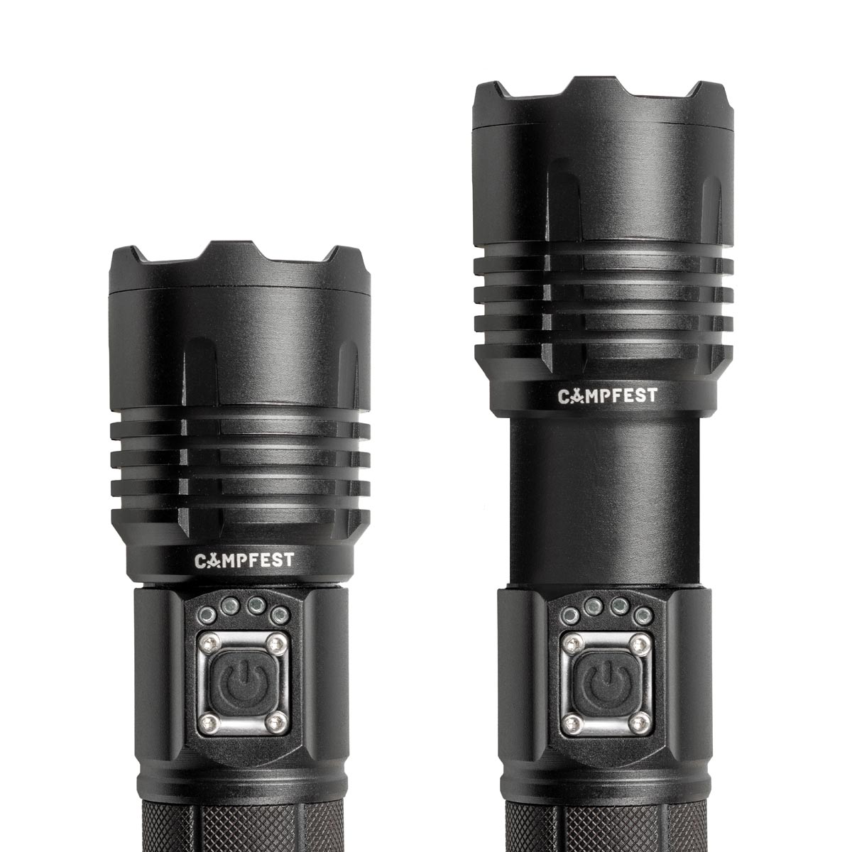 Campfest rechargeable LED flashlight with SOS mode 5000 mAh - Black - Image 2