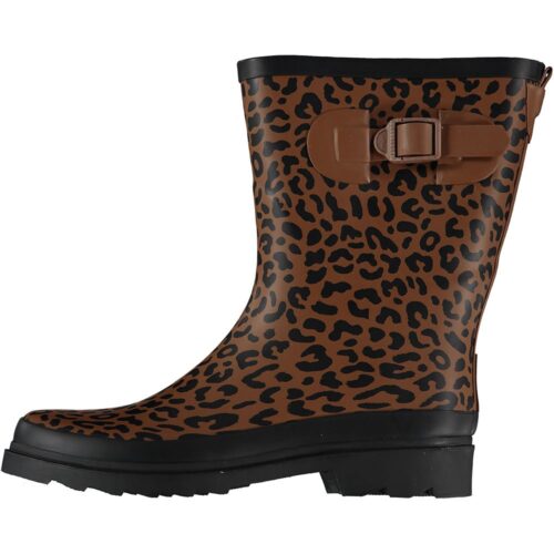 XQ Footwear rain boots leopard print brown
