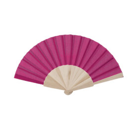Wooden hand fan pink