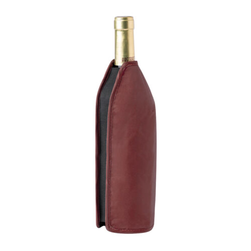 Bottle cooler elastic polyester burgundy red