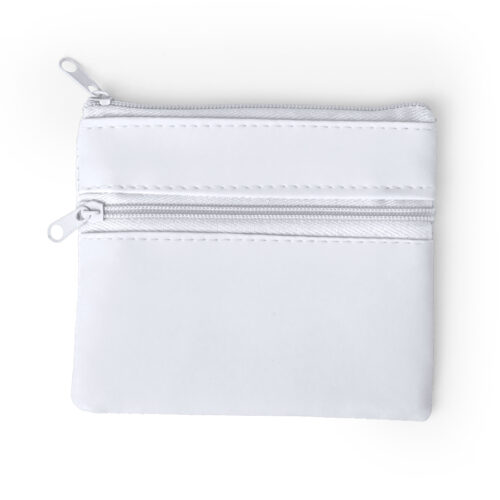 Coin purse with 2 compartments - White