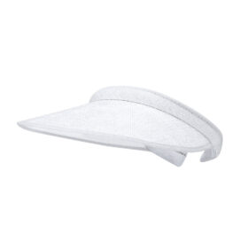 Sun visor with white fabric cover