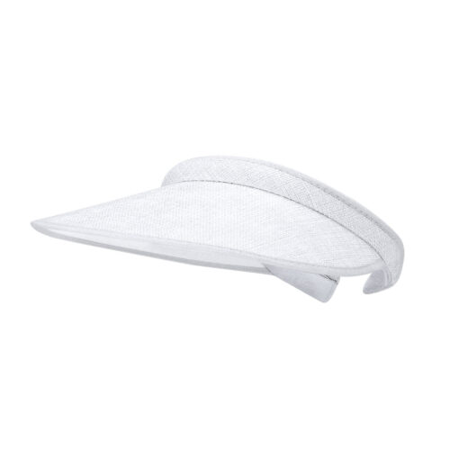 Sun visor with white fabric cover