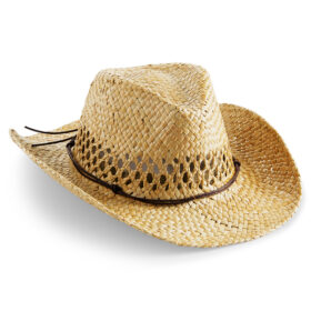 Beechfield cowboy straw hat 57 cm - Natural