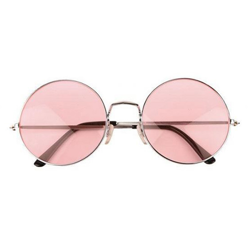 Hippie round sunglasses | pink lenses