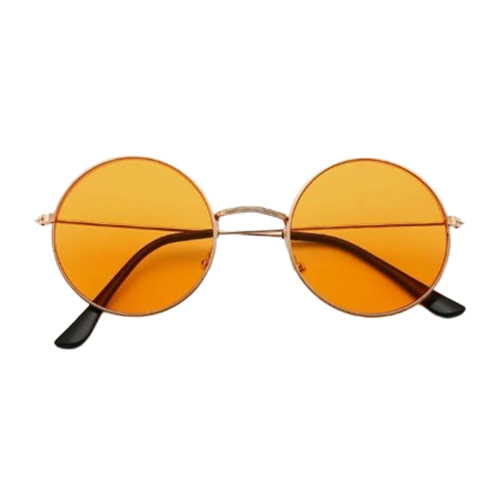 Hippie round sunglasses with orange mirror lenses - Image 3