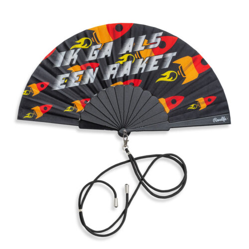 Ravelife - Festival Neck Fan - Hand Fan with Cord - I'm Going Like a Rocket