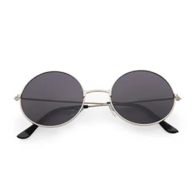 Hippie round sunglasses with black lenses