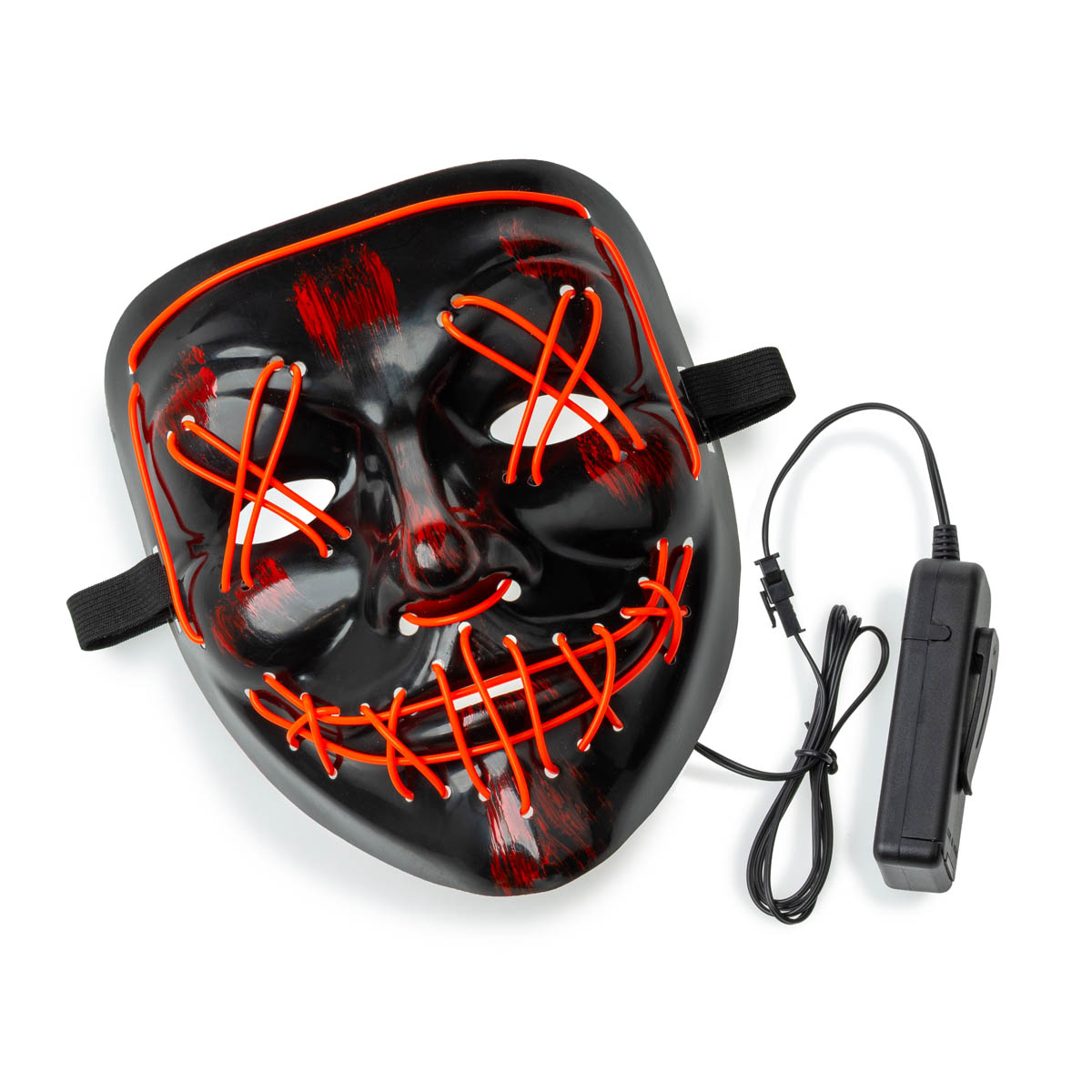 LED Masker Halloween – Purge Stijl – Met Controller – Rood Licht