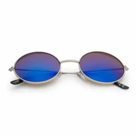 Hippie round sunglasses | blue mirror lenses