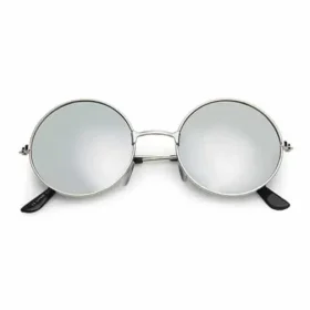 Hippie Round Sunglasses | Silver Mirror Lenses