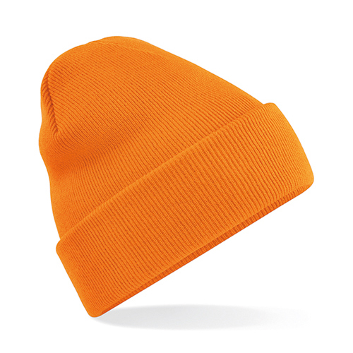 Knitted beanie polyester orange