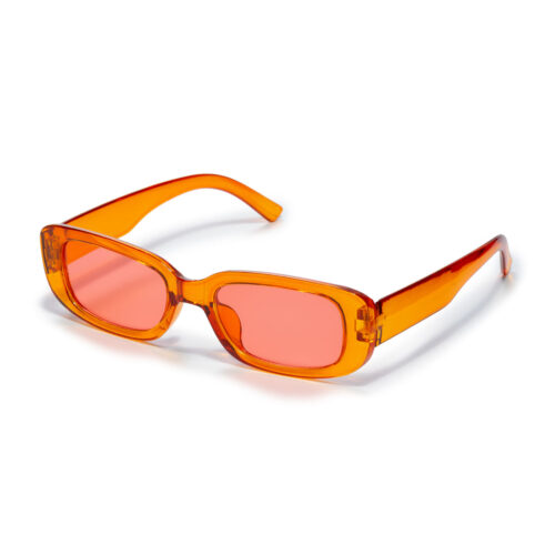 Sunglasses classic thick frame - transparent orange