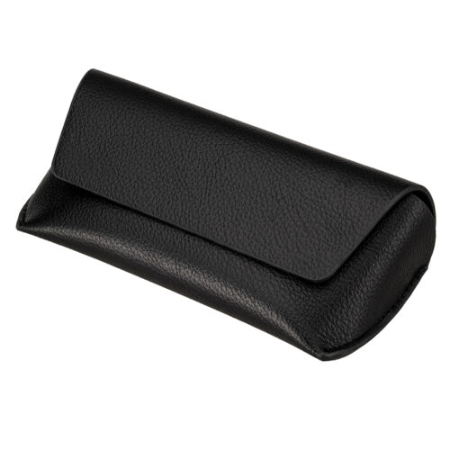 Faux Leather Glasses Case – Sturdy & Compact – Premium Protection for Glasses – Black