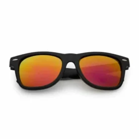 Classic sunglasses matte black | orange mirror lenses