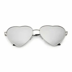 Heart-shaped sunglasses | silver mirror lenses