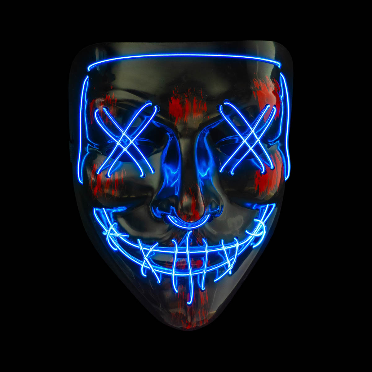 LED Mask Halloween – Purge Style – With Controller – Blue Light - Image 2