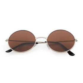 Hippie round sunglasses with brown lenses