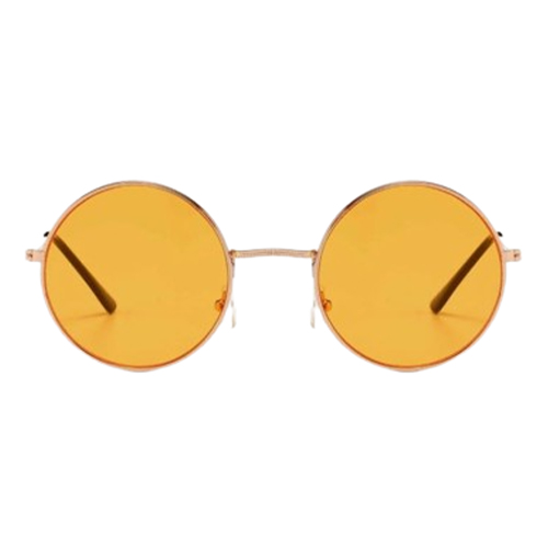 Hippie round sunglasses with orange mirror lenses - Image 2