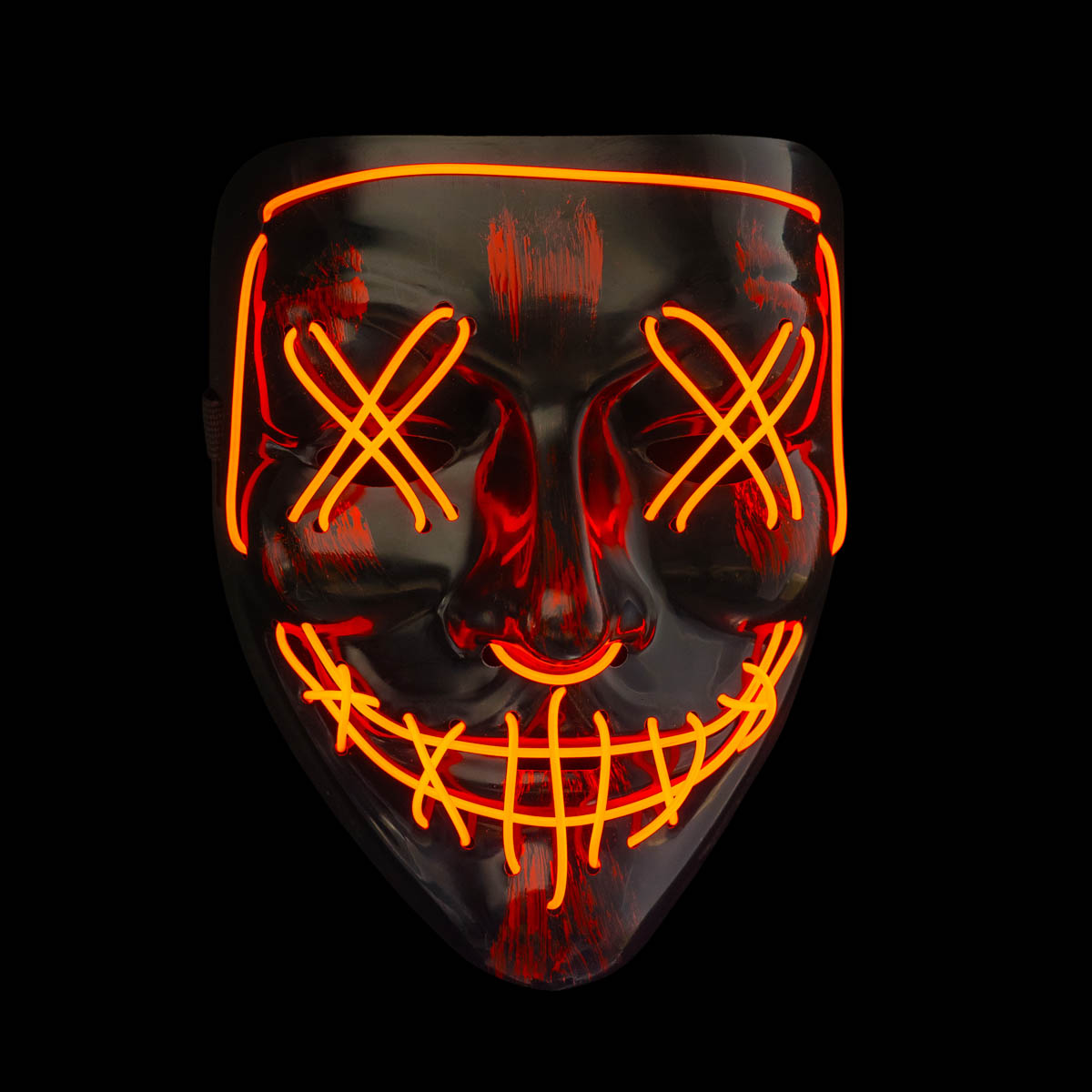 LED Mask Halloween – Purge Style – With Controller – Red Light - Image 2
