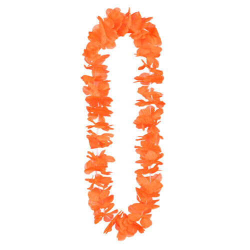 Hawaii lei - UV Blacklight Flower Garland - Neon orange