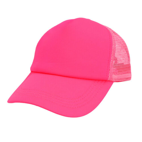 Baseball Cap UV Blacklight - Adjustable Cap with Plastic Closure - Neon Pink