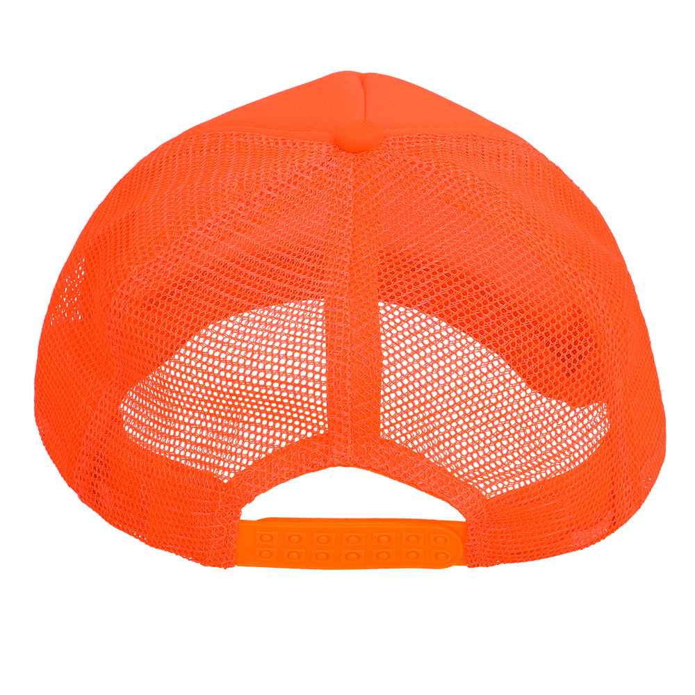 Baseball Cap UV Blacklight – Adjustable Cap with Plastic Closure – Neon Orange - Image 4