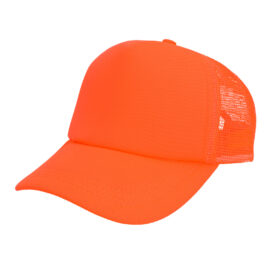 Baseball Cap UV Blacklight – Adjustable Cap with Plastic Closure – Neon Orange