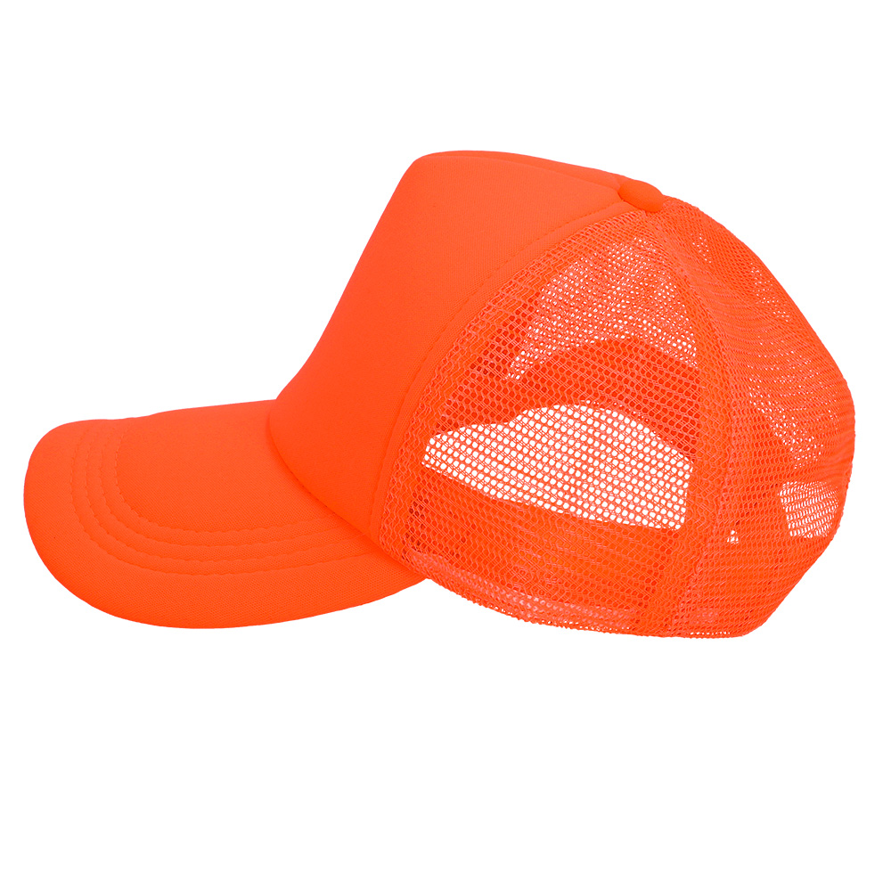 Baseball Cap UV Blacklight – Adjustable Cap with Plastic Closure – Neon Orange - Image 3
