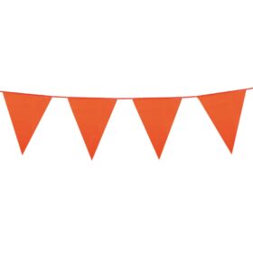 Orange pennant banner - 10 meters - 18 flags