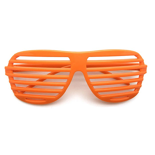 Orange shutter glasses - Pilot style party sunglasses