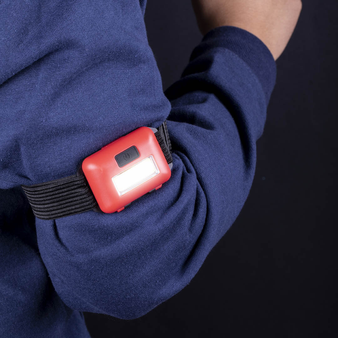 Headlamp - Adjustable Elastic Strap - For Arm and Head - Red - Image 3