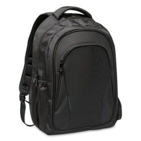 Black 15-inch laptop backpack – 6-compartment backpack with tablet pocket – 33 x 46 cm – 22 liters