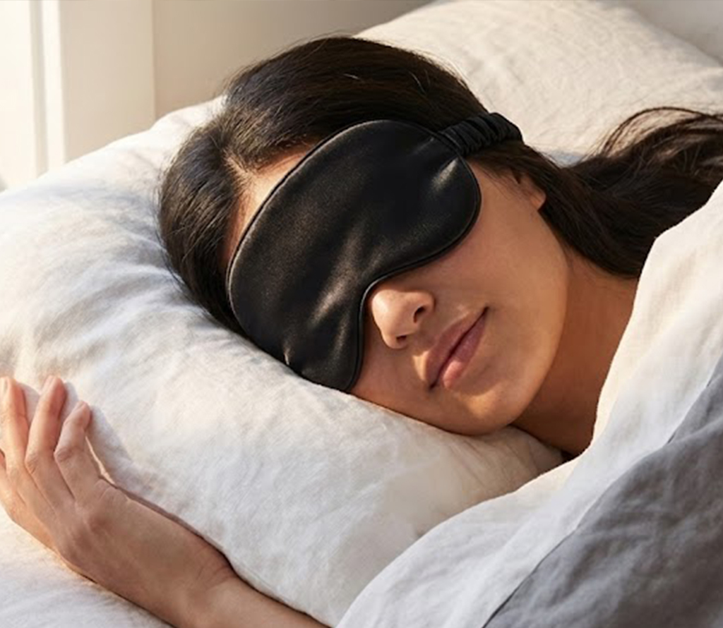Satin Sleep Mask Black - Image 5